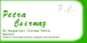 petra csirmaz business card